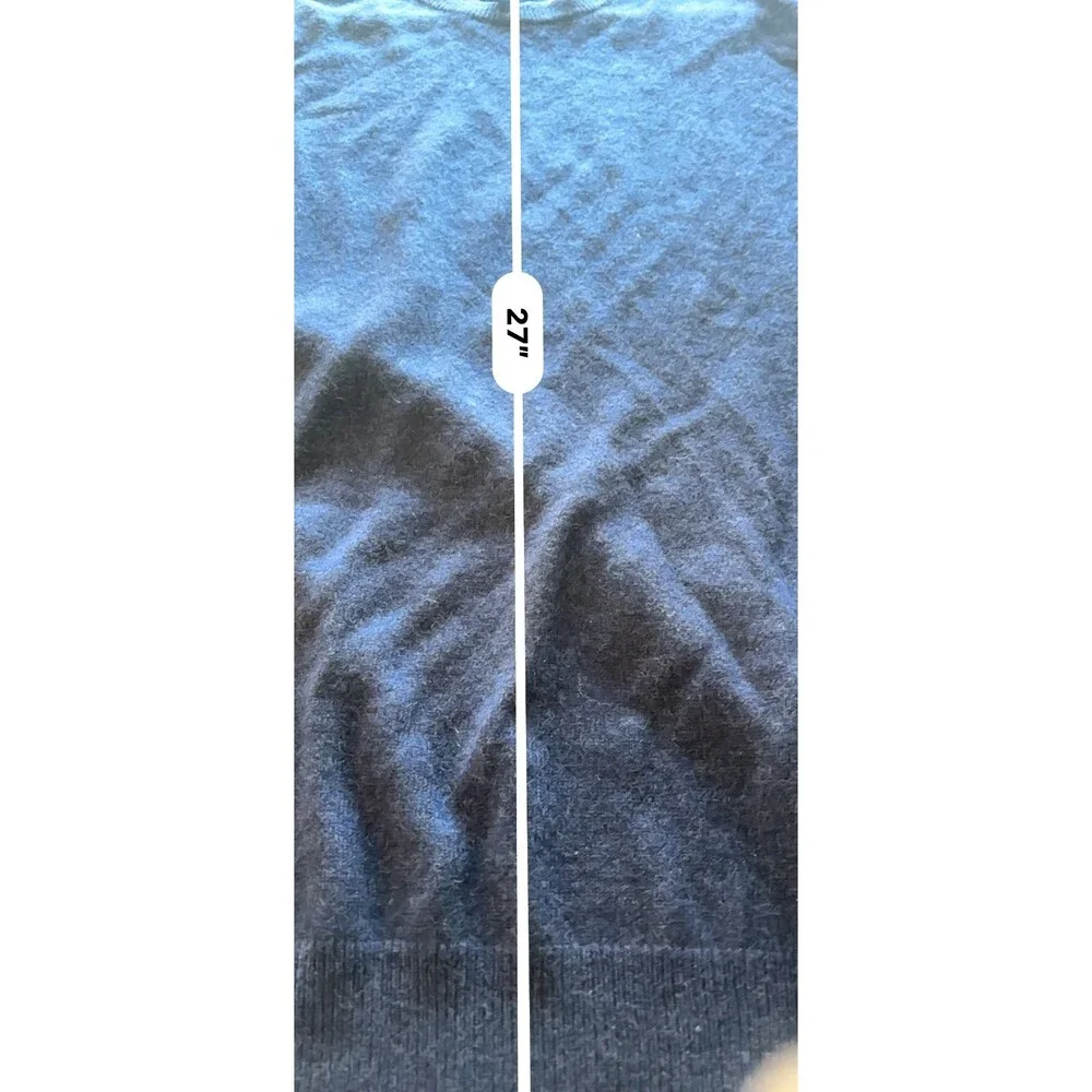 Club Room Luxury 100% Cashmere Men's Large Navy Blue Crewneck Sweater
